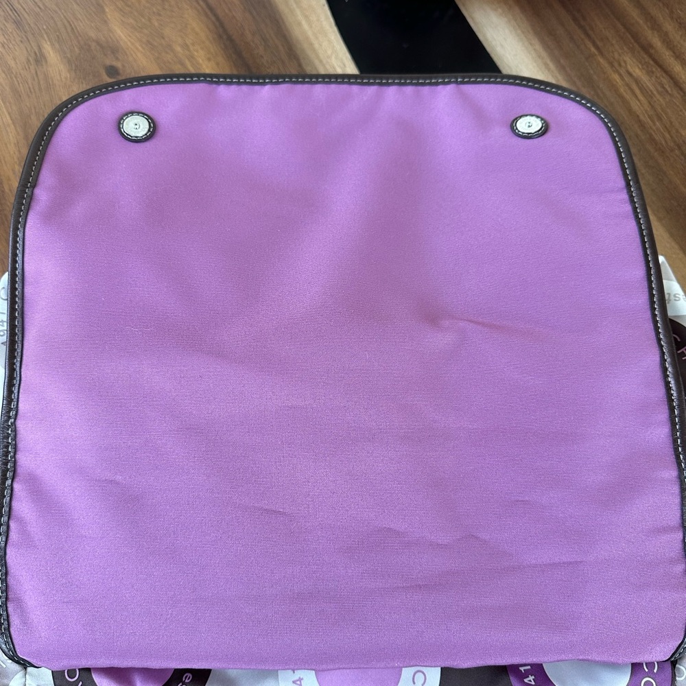 Vintage Coach Purple Signature Messenger or Diaper Bag EUC - Picture 11 of 12